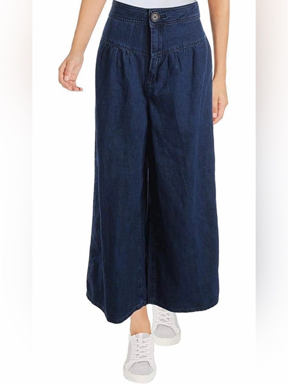 High-Rise Wide Leg Women's Jeans in Dark Blue